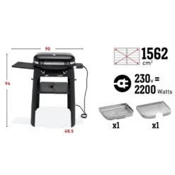 Weber Lumin Elektrische Barbecue Met Onderstel -Weber BBQ Wereld 95871 weber lumin elektrische barbecue met onderstel